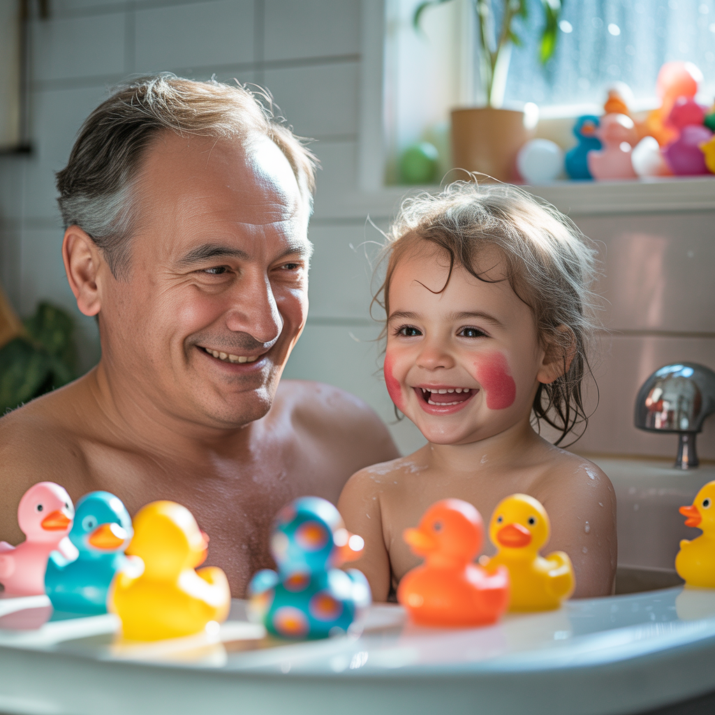 Grandparent and grandchild playing Chicken Road