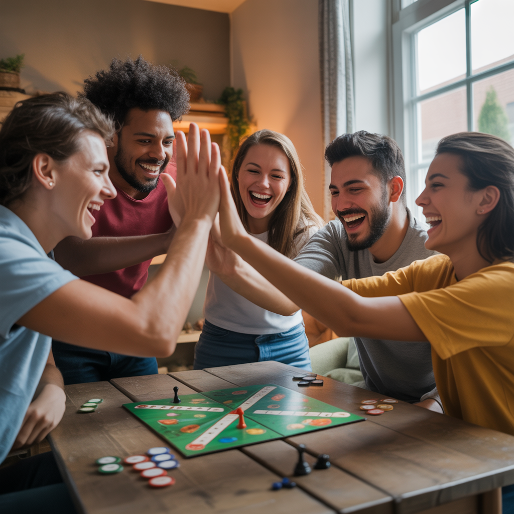 Group of friends enjoying Chicken Road