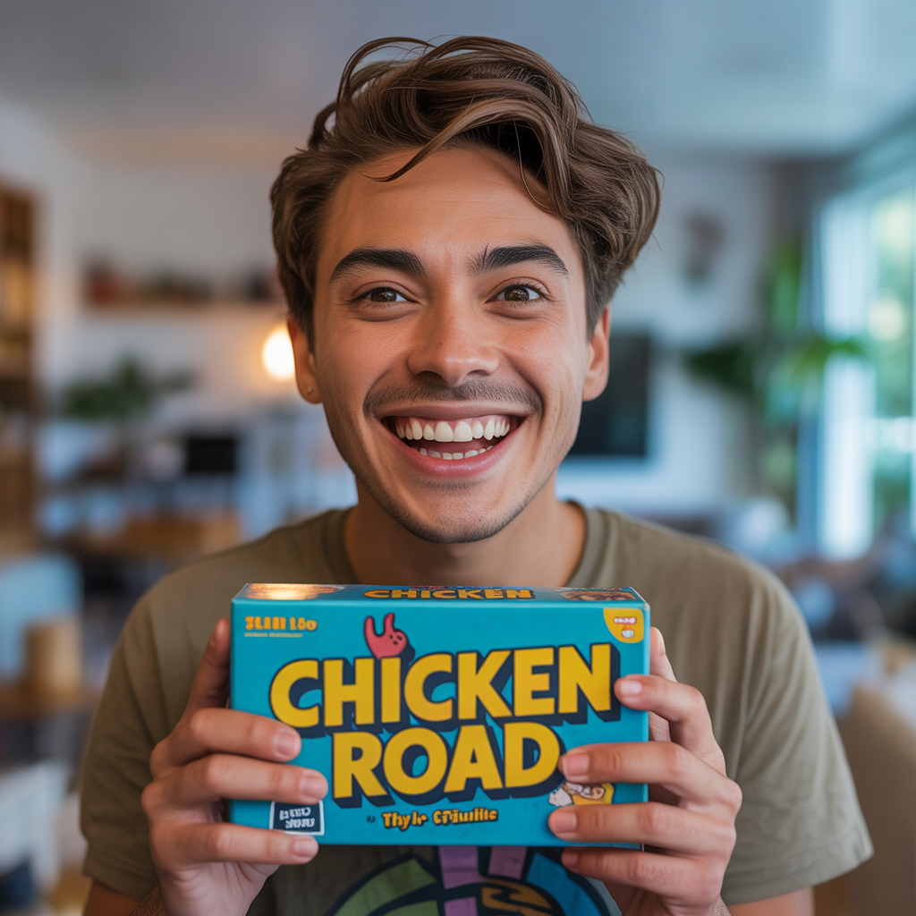 Happy player with Chicken Road game